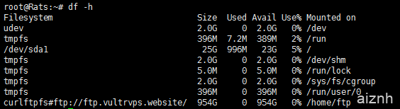 Linux VPS通过安装CurlFtpFS来挂载FTP，可用来备份文件