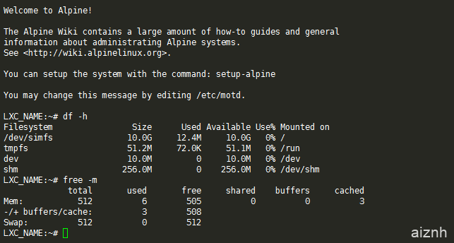 OpenVZ平台Alpine Linux一键安装脚本