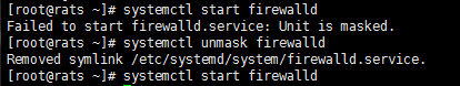 CentOS 7出现Failed to start firewalld.service: Unit is masked的解决办法