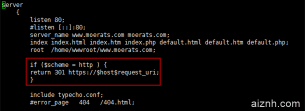 Nginx环境强制http 301跳转https的方法