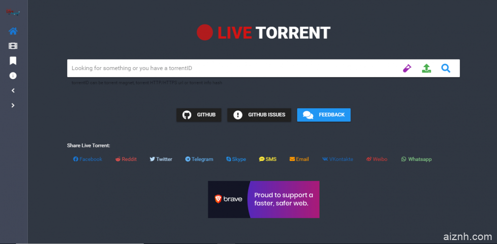 live-torrent：一个支持磁力链和种子的在线搜索云播Web客户端