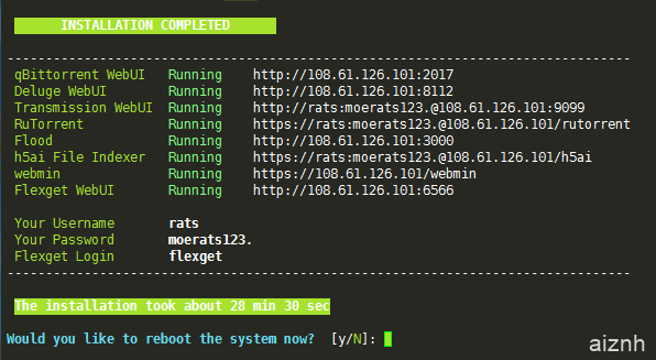 qBittorrent+Deluge+rTorrent+Transmission+H5ai多功能一键脚本