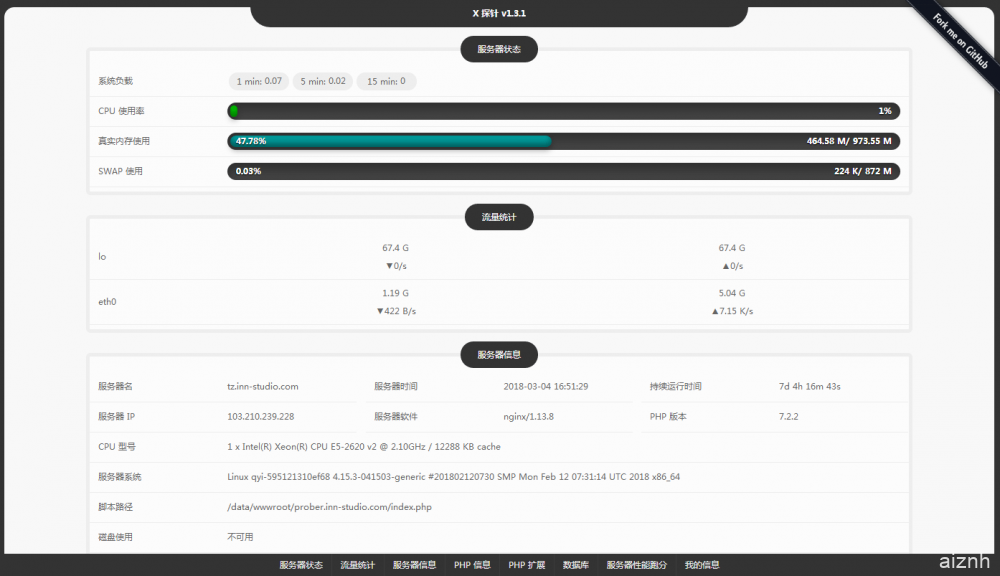 X-Prober/雅黑 PHP探针一键安装脚本 for Debian/Ubuntu