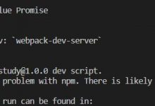 在vscode中启动npm run dev--报错原因：invalid“instanceof”keyword value Promise-爱站程序员基地