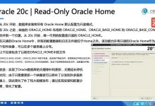 Oracle 20c 新特性：缺省的只读 Oracle HOME 支持-爱站程序员基地